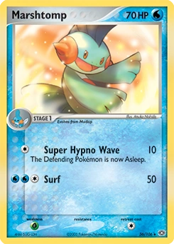 Marshtomp Pokémon card, number 36
