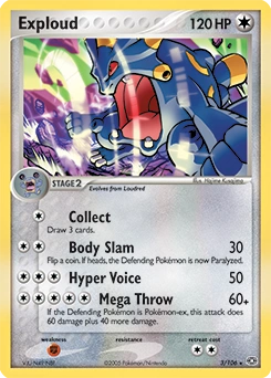 Exploud Pokémon card, number 3