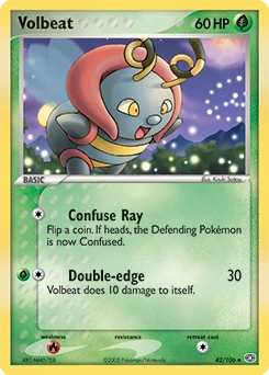 Volbeat Pokémon card, number 42