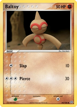 Baltoy Pokémon card, number 43