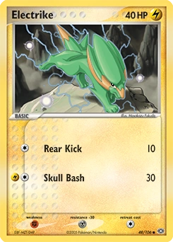 Electrike Pokémon card, number 48