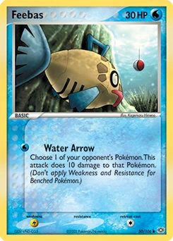 Feebas Pokémon card, number 50