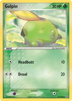 Gulpin Pokémon card, number 51
