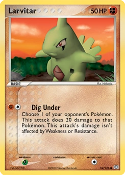 Larvitar Pokémon card, number 52