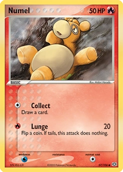 Numel Pokémon card, number 57