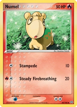 Numel Pokémon card, number 58