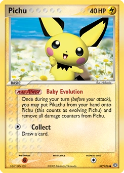 Pichu Pokémon card, number 59