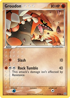 Groudon Pokémon card, number 5