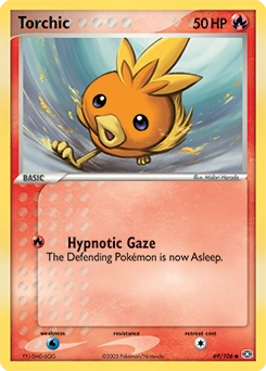 Torchic Pokémon card, number 69