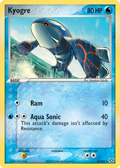 Kyogre Pokémon card, number 6