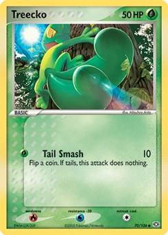 Treecko Pokémon card, number 70