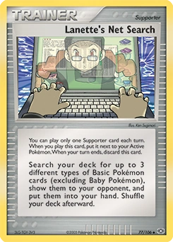 Lanette's Net Search Pokémon card, number 77