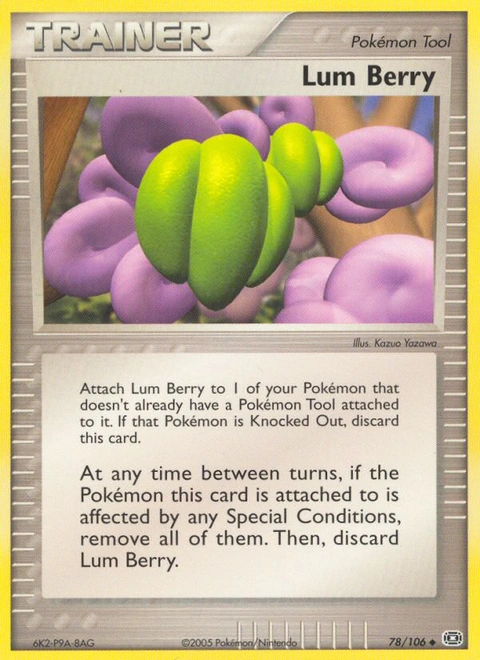 Lum Berry Pokémon card from Emerald, number 78 (Standard print)