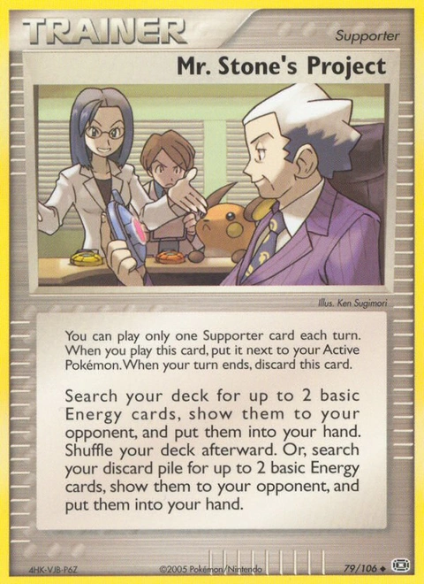 Mr. Stone's Project Pokémon card from Emerald, number 79 (Standard print)
