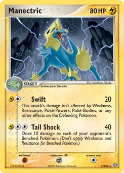 Manectric Pokémon card, number 7