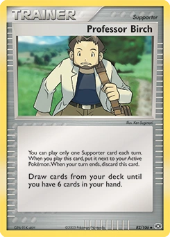 Professor Birch Pokémon card, number 82