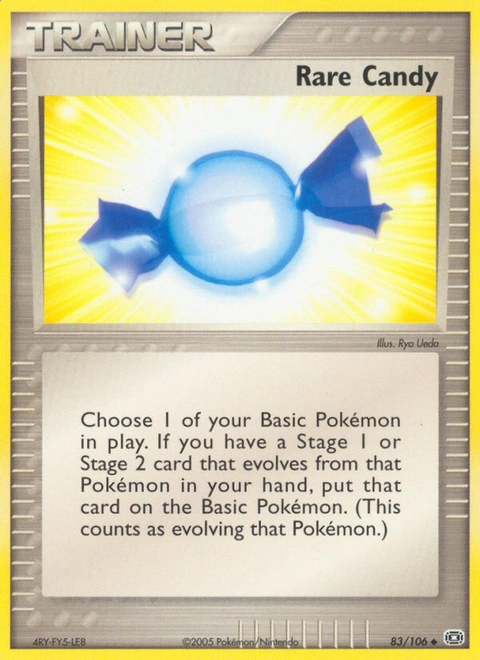 Rare Candy Pokémon card from Emerald, number 83 (Standard print)