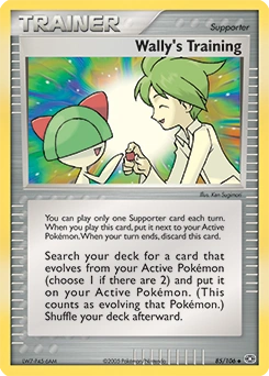 Wally's Training Pokémon card, number 85