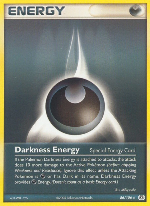 Darkness Energy Pokémon card from Emerald, number 86 (Standard print)