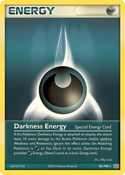 Darkness Energy Pokémon card, number 86