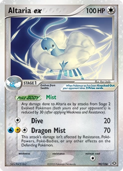 Altaria ex Pokémon card, number 90