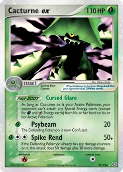 Cacturne ex Pokémon card, number 91