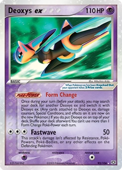 Deoxys ex Pokémon card, number 93