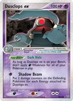 Dusclops ex Pokémon card, number 94
