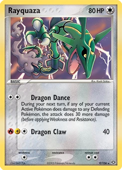 Rayquaza Pokémon card, number 9