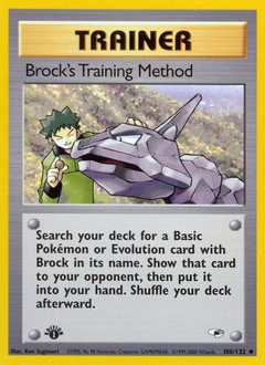 Brock's Training Method Pokémon card, number 106