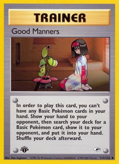 Good Manners Pokémon card, number 111