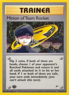Minion of Team Rocket Pokémon card, number 113