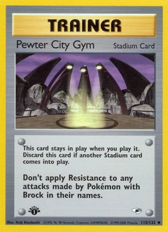 Pewter City Gym Pokémon card, number 115