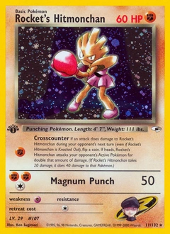 Rocket's Hitmonchan Pokémon card, number 11