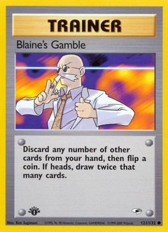 Blaine's Gamble Pokémon card, number 121