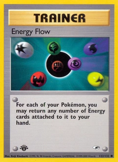 Energy Flow Pokémon card from Gym Heroes, number 122 (Unlimited print, NM condition)