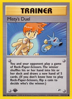 Misty's Duel Pokémon card, number 123