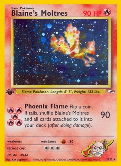 Blaine's Moltres Pokémon card, number 1