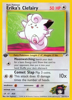 Erika's Clefairy Pokémon card, number 25