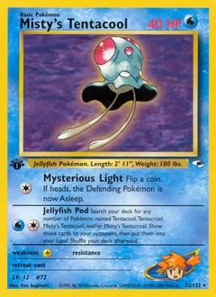 Misty's Tentacool Pokémon card, number 32