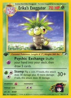 Erika's Exeggutor Pokémon card, number 44