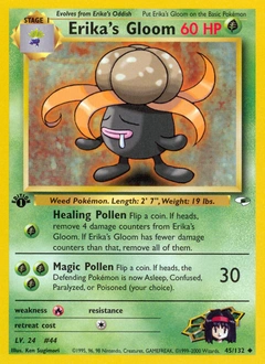 Erika's Gloom Pokémon card, number 45