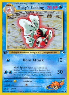 Misty's Seaking Pokémon card, number 55