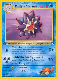 Misty's Starmie Pokémon card, number 56