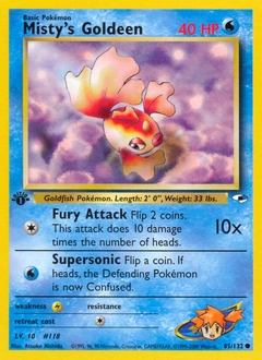 Misty's Goldeen Pokémon card, number 85
