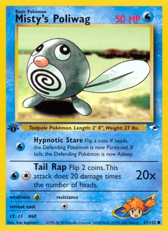 Misty's Poliwag Pokémon card, number 87