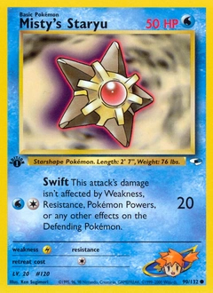 Misty's Staryu Pokémon card, number 90