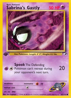 Sabrina's Gastly Pokémon card, number 93