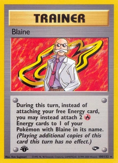 Blaine Pokémon card, number 100