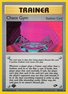 Chaos Gym Pokémon card, number 102